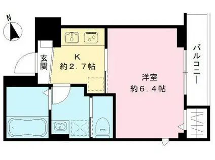 FURUYA東品川(1K/4階)の間取り写真