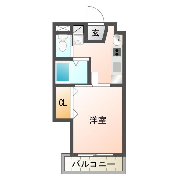 パウゼII(1K/3階)の間取り写真