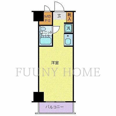 ルイシャトレ恵比寿(ワンルーム/3階)の間取り写真