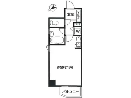 藤和シティーコープ町屋(ワンルーム/5階)の間取り写真