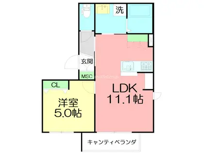 グランメゾン 藏(1LDK/2階)の間取り写真