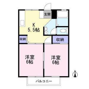 コルティオ 2(2K/1階)の間取り写真