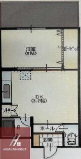 オフィス美座(1LDK/2階)の間取り写真