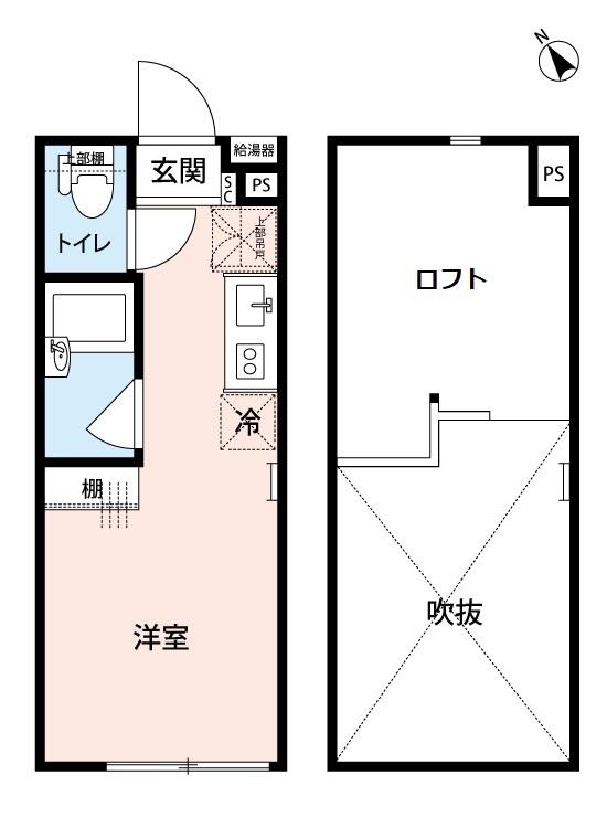 BOOKMARK東武練馬(ワンルーム/1階)の間取り写真