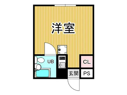 フラッツ塚口(ワンルーム/1階)の間取り写真