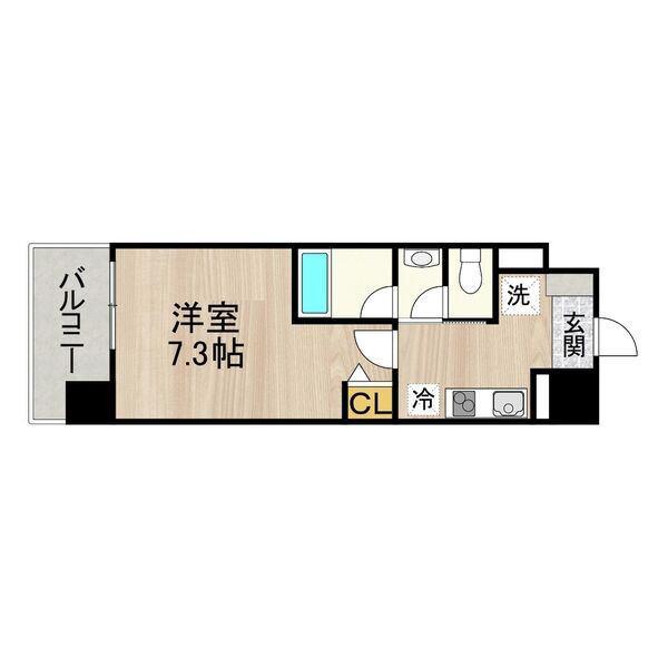CITY SPIRE 名古屋本陣(1K/6階)の間取り写真
