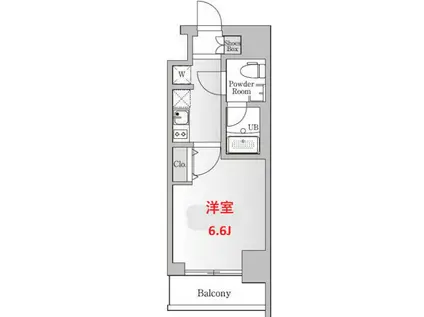 レジデンスNTPRレジデンス芝浦三丁目(1K/9階)の間取り写真