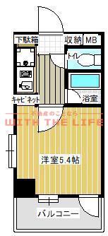 VILLA MARY(1K/12階)の間取り写真