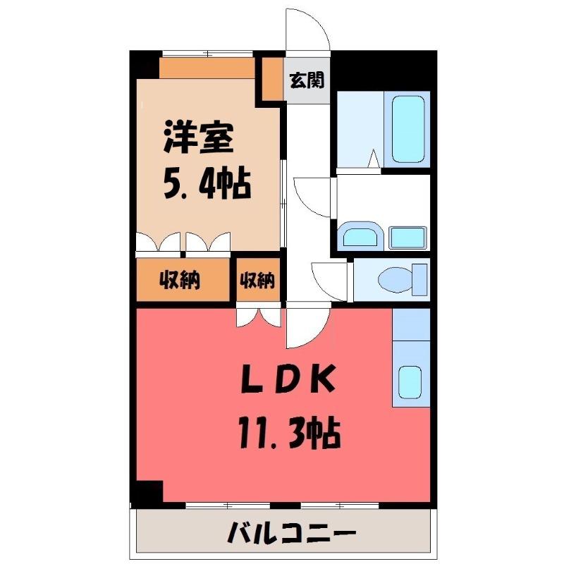 グランディ―ル(1LDK/1階)の間取り写真