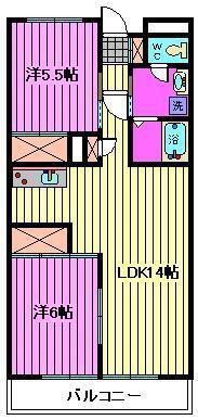 クレスティータ 17(2LDK/4階)の間取り写真