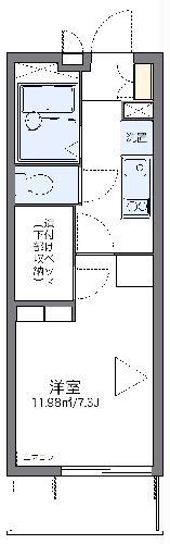 レオパレスヴィルヌーブ(1K/2階)の間取り写真