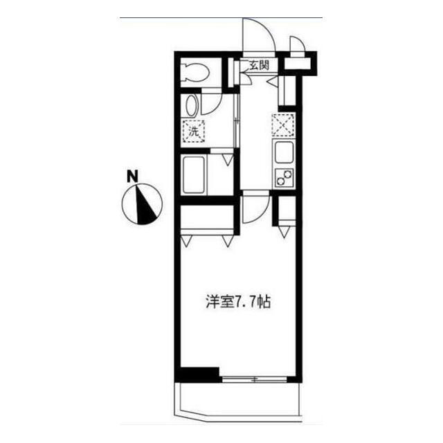 アイル三軒茶屋(1K/1階)の間取り写真