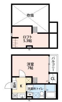 ALSTROMERIA(1K/1階)の間取り写真