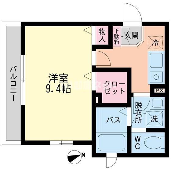 リヴェール・ケイズ(1K/3階)の間取り写真