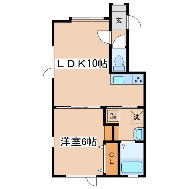 パシフィック駒場(1LDK/2階)の間取り写真