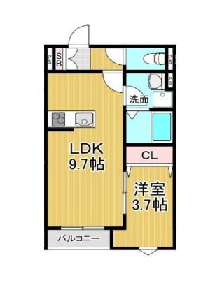 LA-CREA LKS(1LDK/1階)の間取り写真