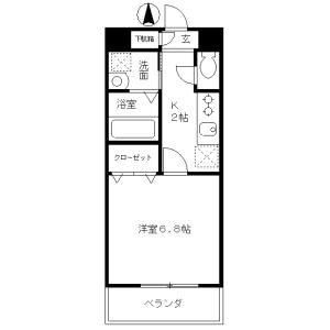 MELIV桜山(1K/1階)の間取り写真