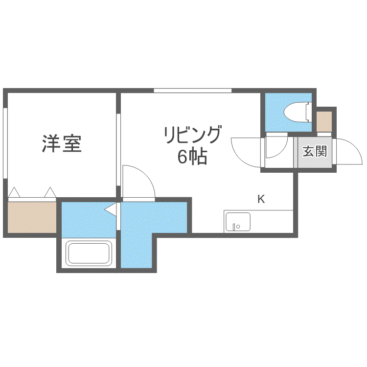 ファミーユB・P(1LDK/3階)の間取り写真