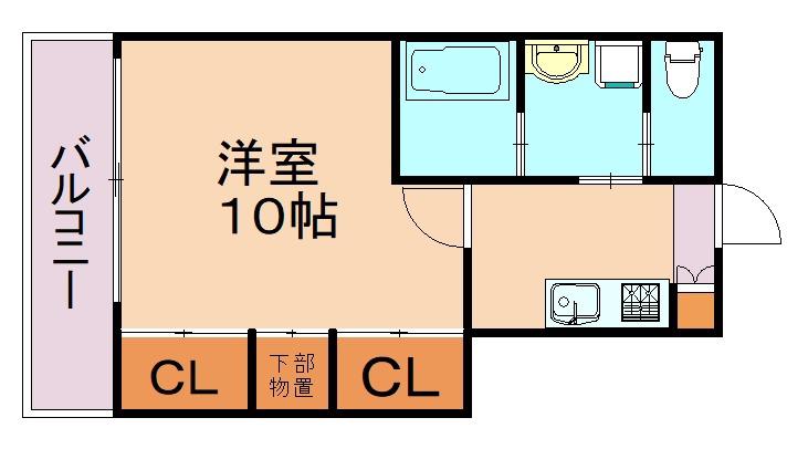第7マルヤビル博多(1K/12階)の間取り写真