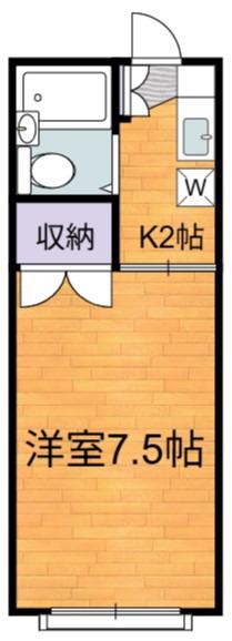 第一コーポ市瀬(1K/2階)の間取り写真