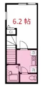 HAUS SOLANA(1K/2階)の間取り写真