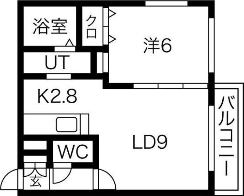 シュア・コート北13(1LDK/3階)の間取り写真