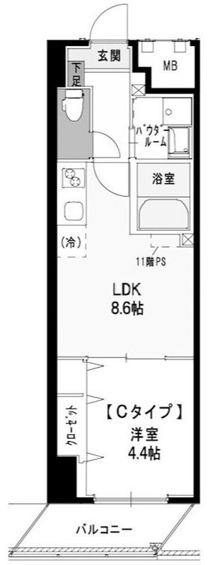 ORANGE PORTE オランジュ・ポルト(1LDK/5階)の間取り写真