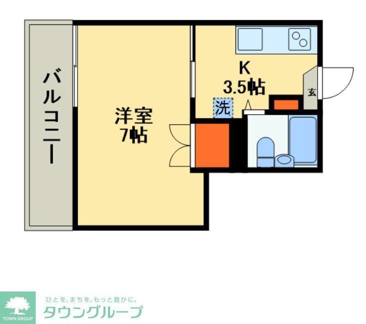メゾンプレステージI(1K/2階)の間取り写真