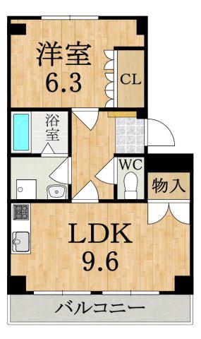 エバーライズ(1LDK/2階)の間取り写真