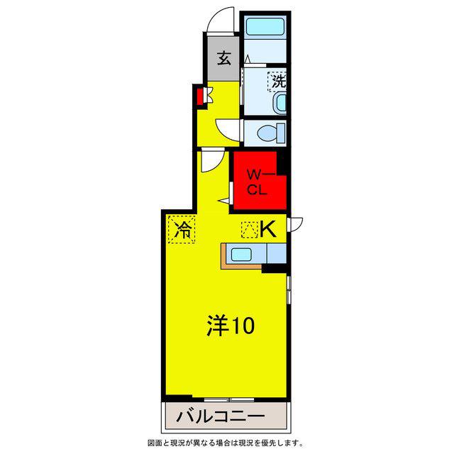 ジュピテール(1K/1階)の間取り写真