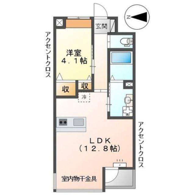 CRECIA(1LDK/2階)の間取り写真