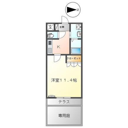 グランチェスタ(1K/1階)の間取り写真