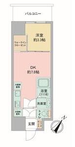 セレニテ神戸駅前アリエ(1DK/2階)の間取り写真