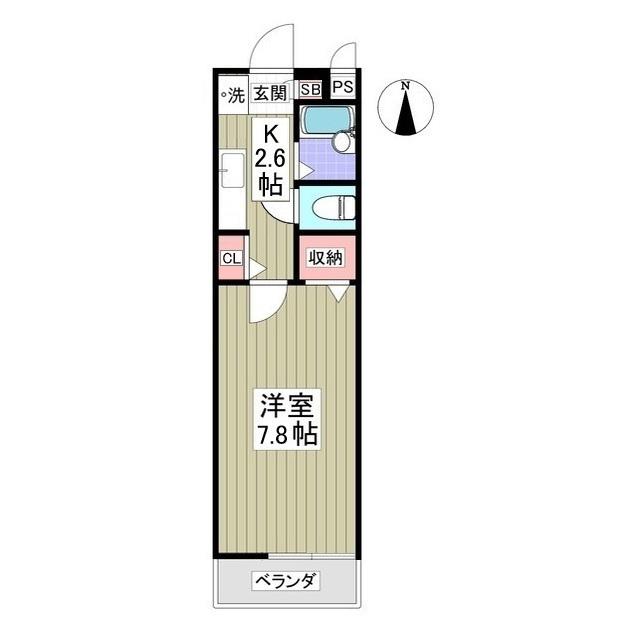 くれよんハウス(1K/1階)の間取り写真