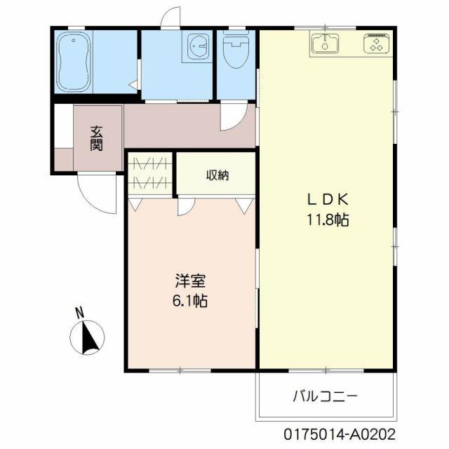レグルス  I棟(1LDK/2階)の間取り写真
