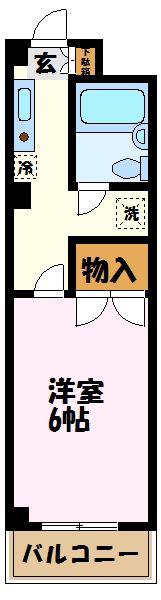ベルウッド(1K/3階)の間取り写真