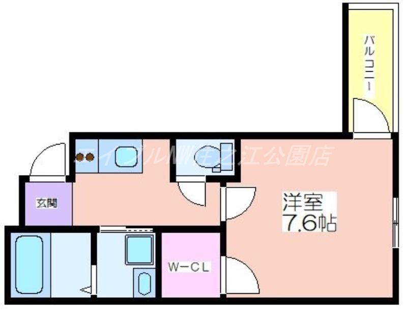 フジパレス中加賀屋V番館(1K/3階)の間取り写真