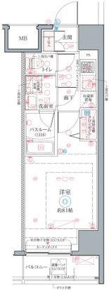 クレヴィスタお花茶屋(1K/8階)の間取り写真