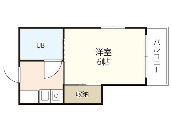 旭マンション(1K/4階)の間取り写真