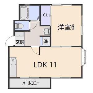 ムーンパレス(1LDK/3階)の間取り写真