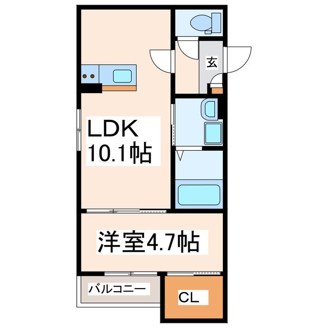 GRAND CRU CLASSE小楠(1LDK/1階)の間取り写真