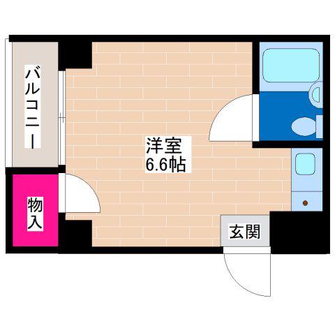 エトワールヴィル・R西脇(ワンルーム/2階)の間取り写真