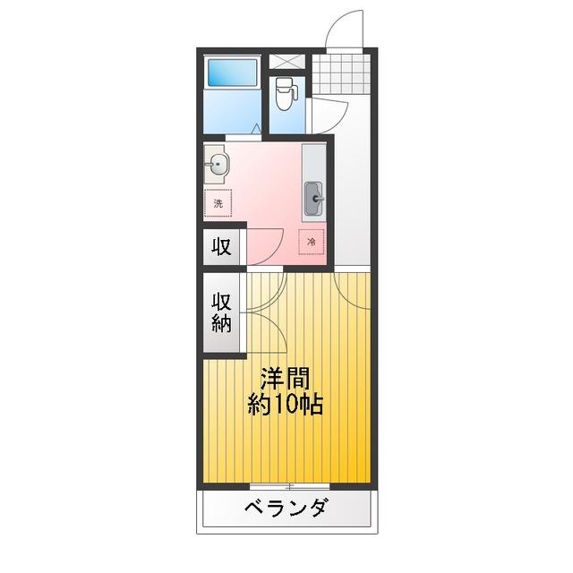 エスポアヒルズ(1K/1階)の間取り写真