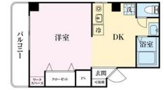 JLBグランエクリュII(1DK/4階)の間取り写真