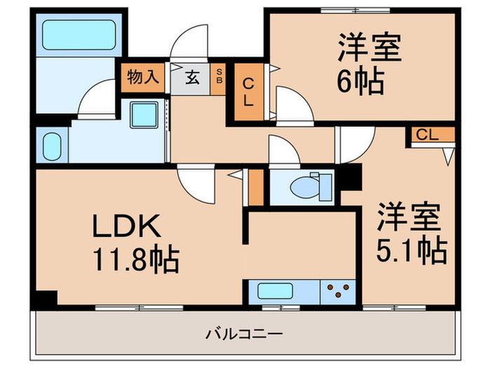 ライオンズマンション目白(2LDK/13階)の間取り写真