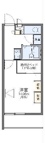 レオパレス猪子石(1K/3階)の間取り写真