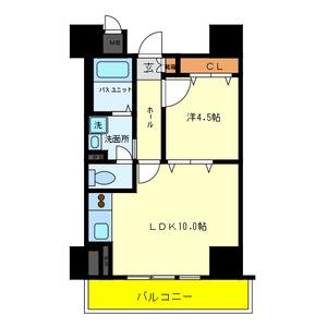 モアライフ住吉南(1LDK/2階)の間取り写真