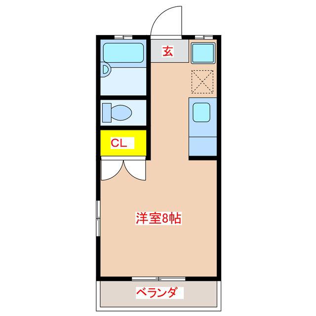 コーポ東(ワンルーム/1階)の間取り写真