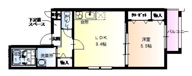 フジパレス守口II番館(1LDK/3階)の間取り写真