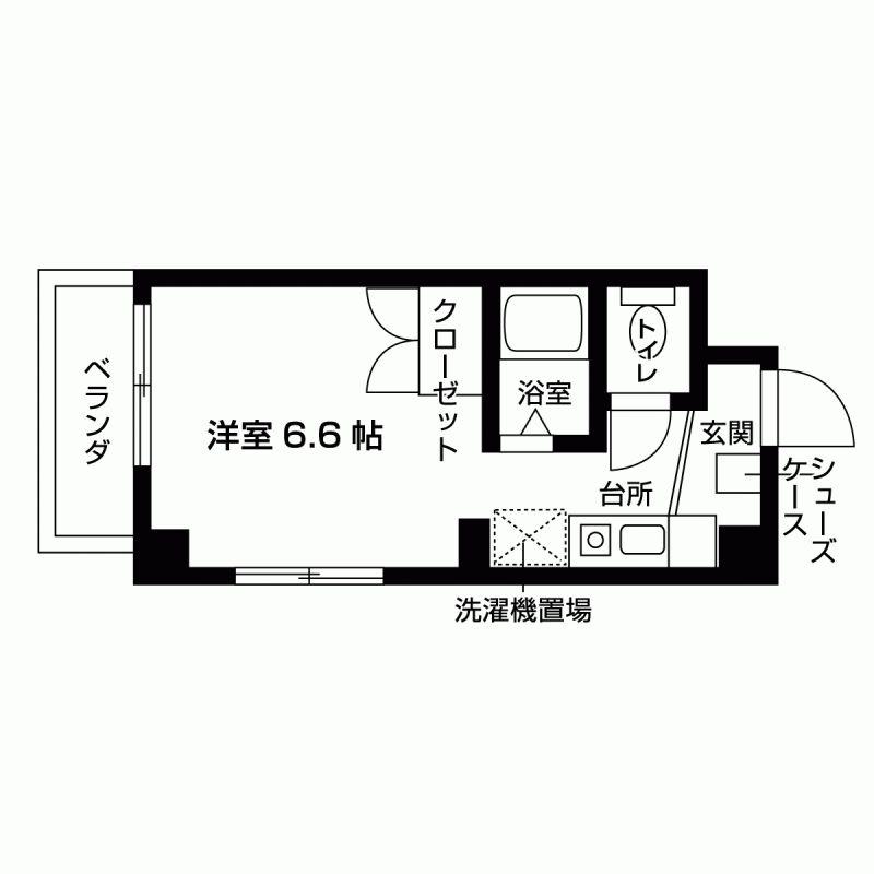 BLUME武庫之荘(1K/1階)の間取り写真